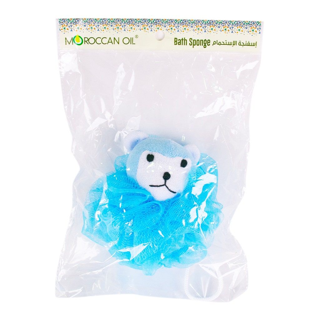 Moroccan Oil Animal Design Bath Mesh Sponge, Blue Lamb, Kbs M