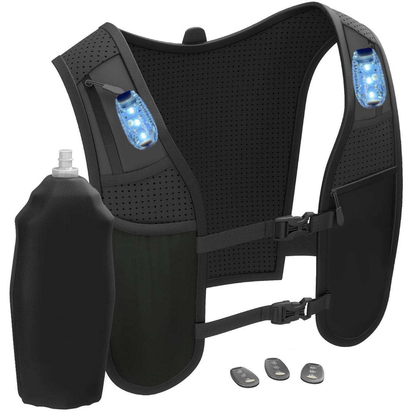 Running Vest Hydration Vest Adjustable Unisex Reflective Vest with Phone Holder