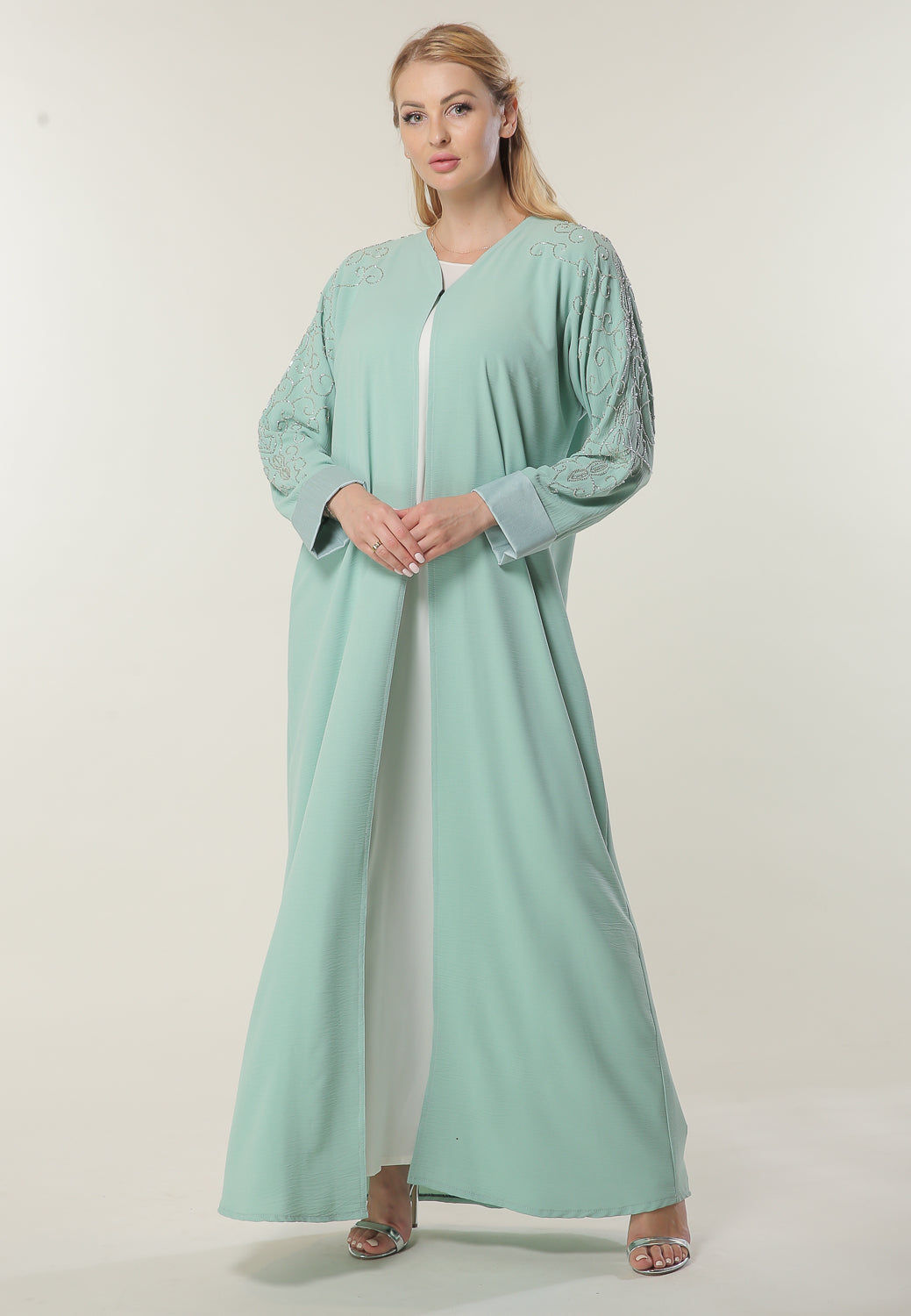 MOiSTREET Handwork Seagreen Abaya
