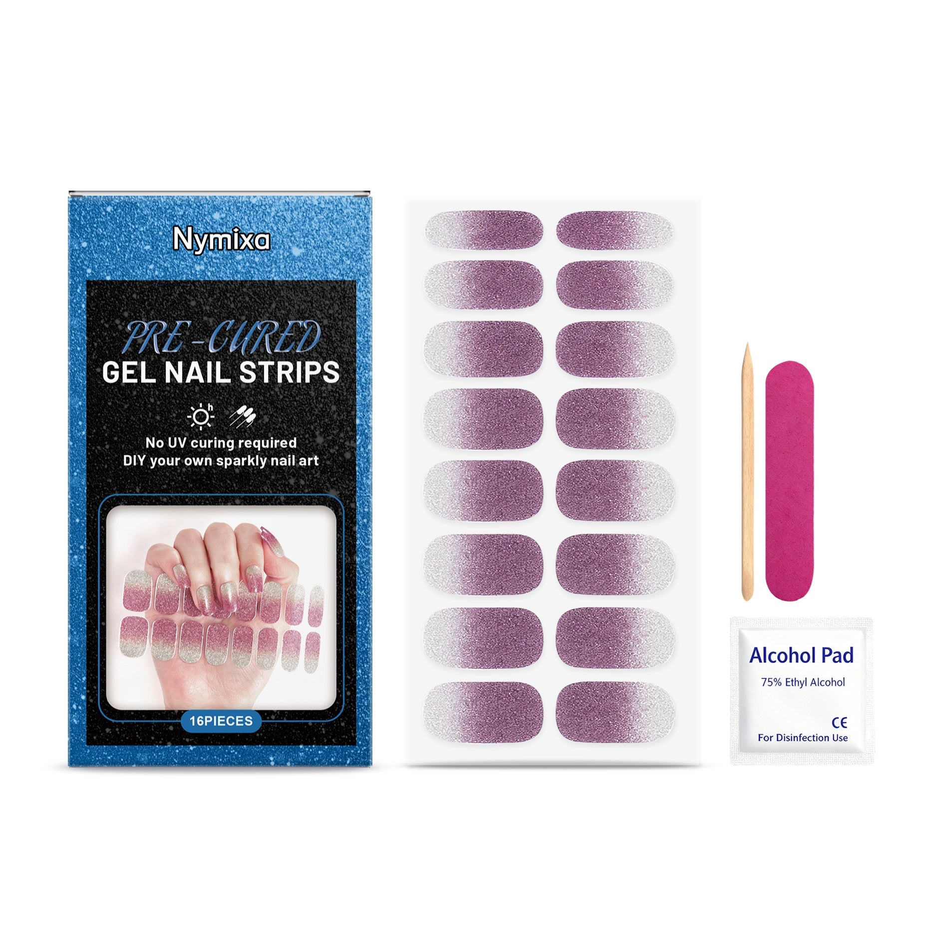 Colorful Soft Gel Nail Stickers Set, Easy No Light Nail Art, Waterproof, Trendy Manicure ,1set