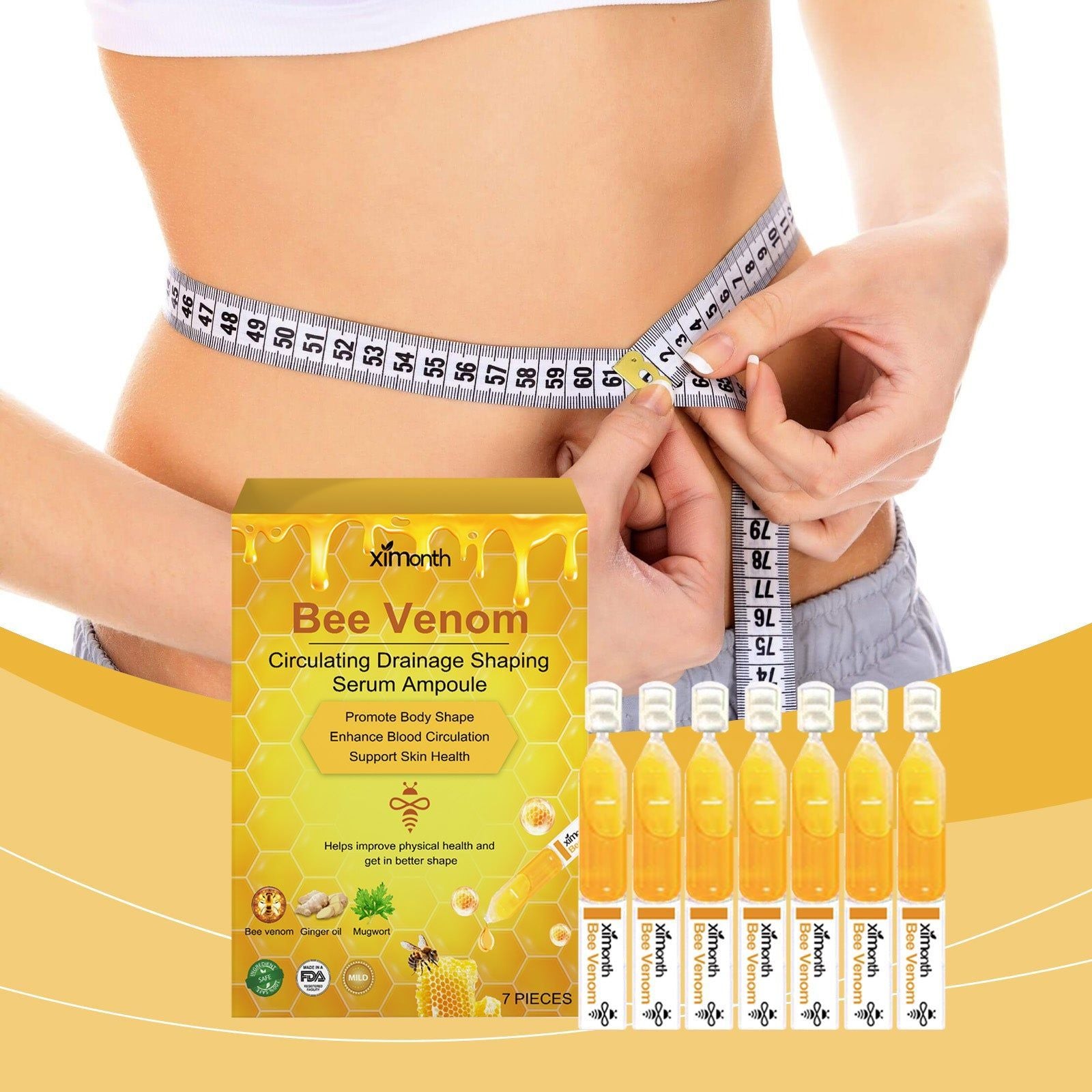 Body Firming Slimming Essence, Natural, Gentle, Moisturizing, Rejuvenating ,7pieces