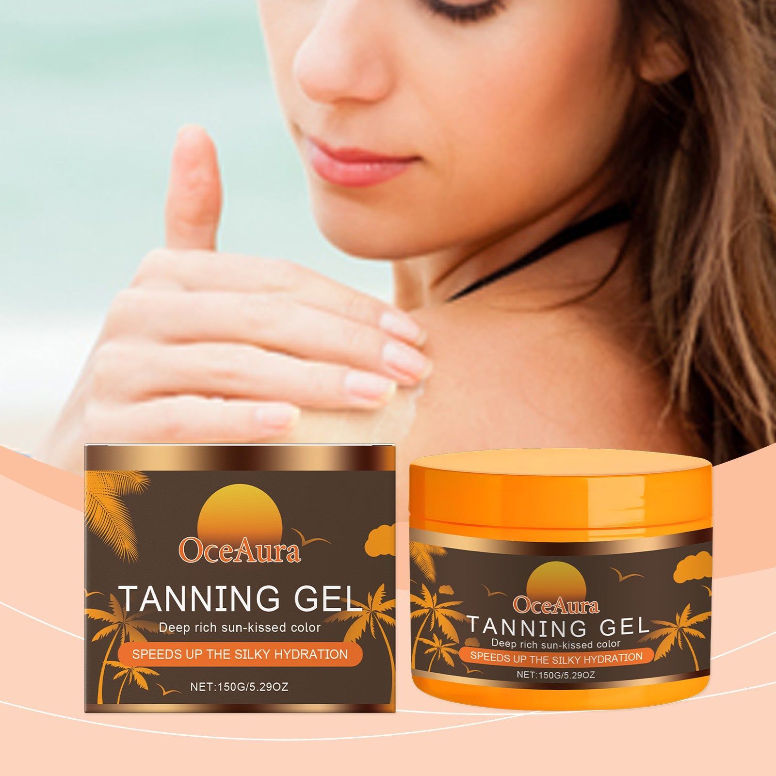 Black Aid Series Moisturizing Black Cream, Natural Tanning, Deep Hydration ,150g