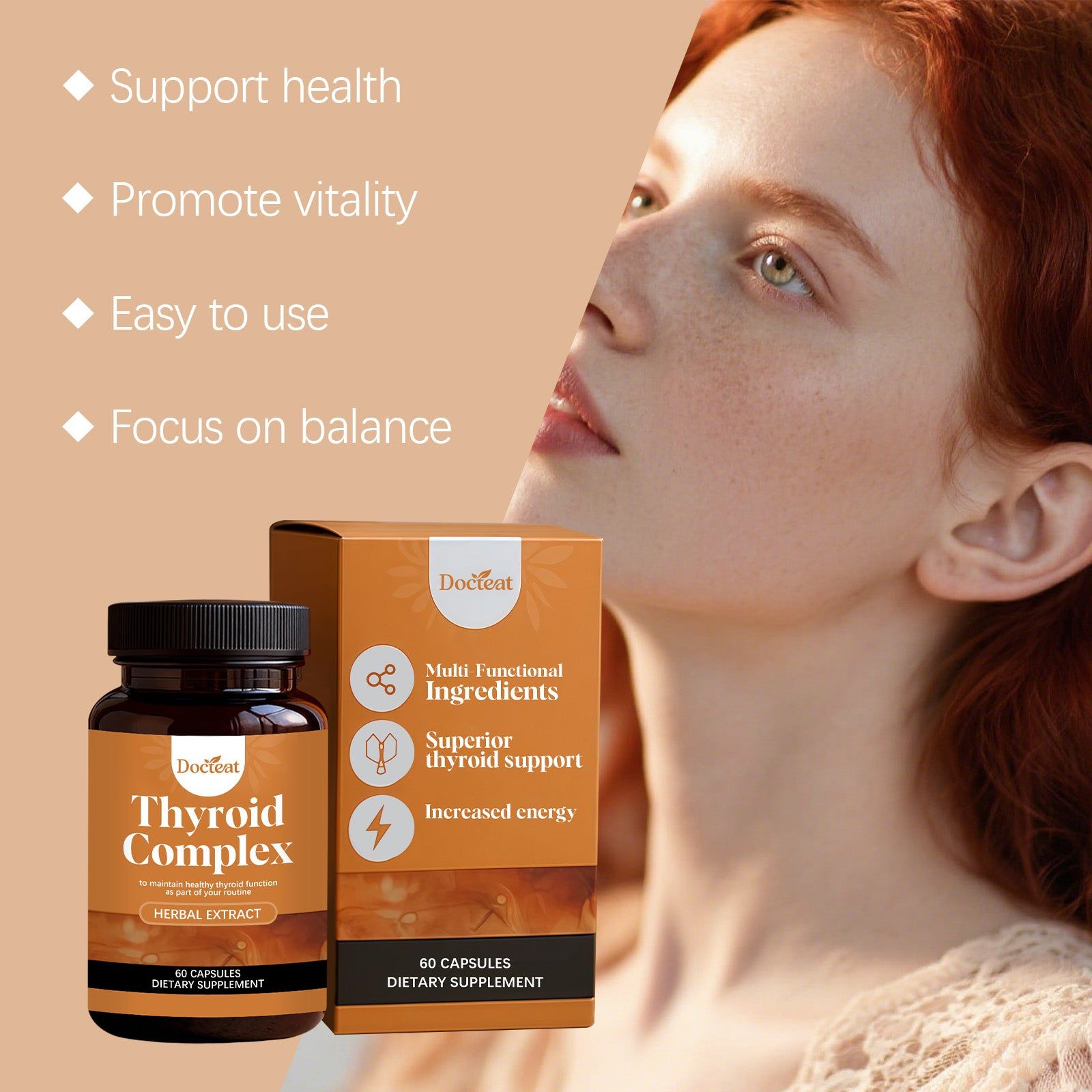 Boost Your Body Care, Daily Vitality, Selenium Zinc Support Capsules ,60 capsules