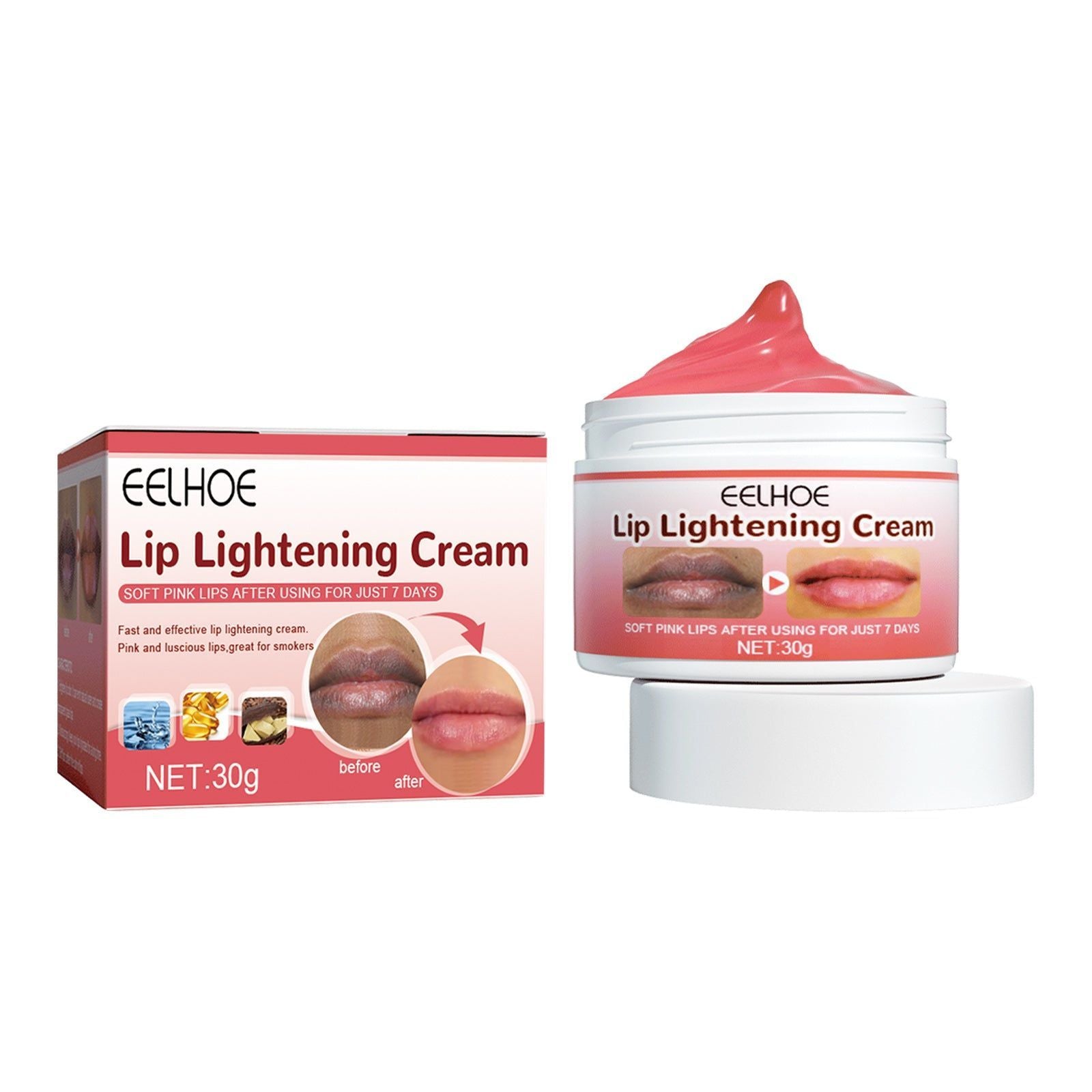 Brighten Lips Naturally, Hydrating Lip Balm, Anti-Crack Repair, Moisturizing Gloss ,30g