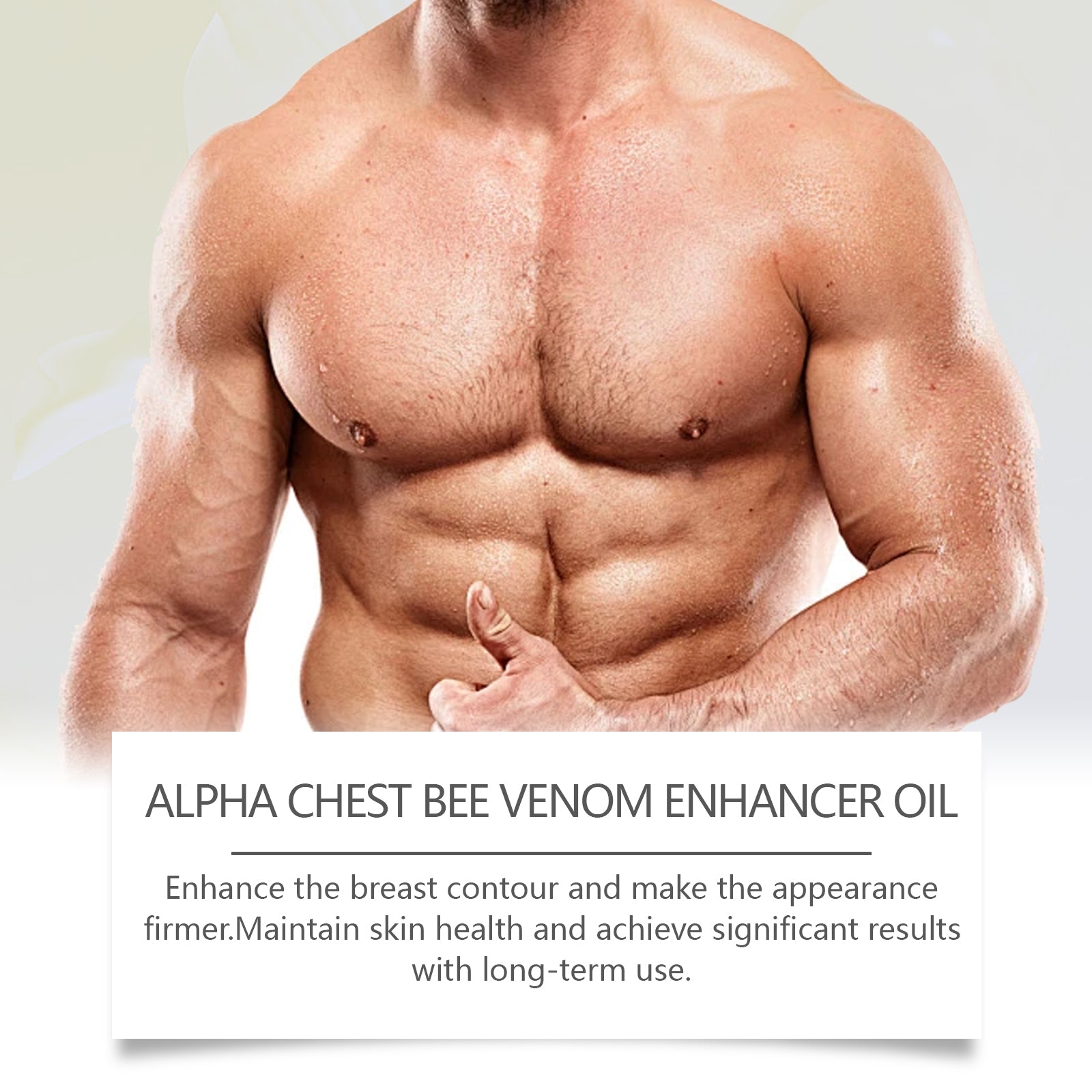 Men's Breast Shaping Oil, Firming Contour Enhancer, Natural Skin Lift, Quick Absorption ,15ml