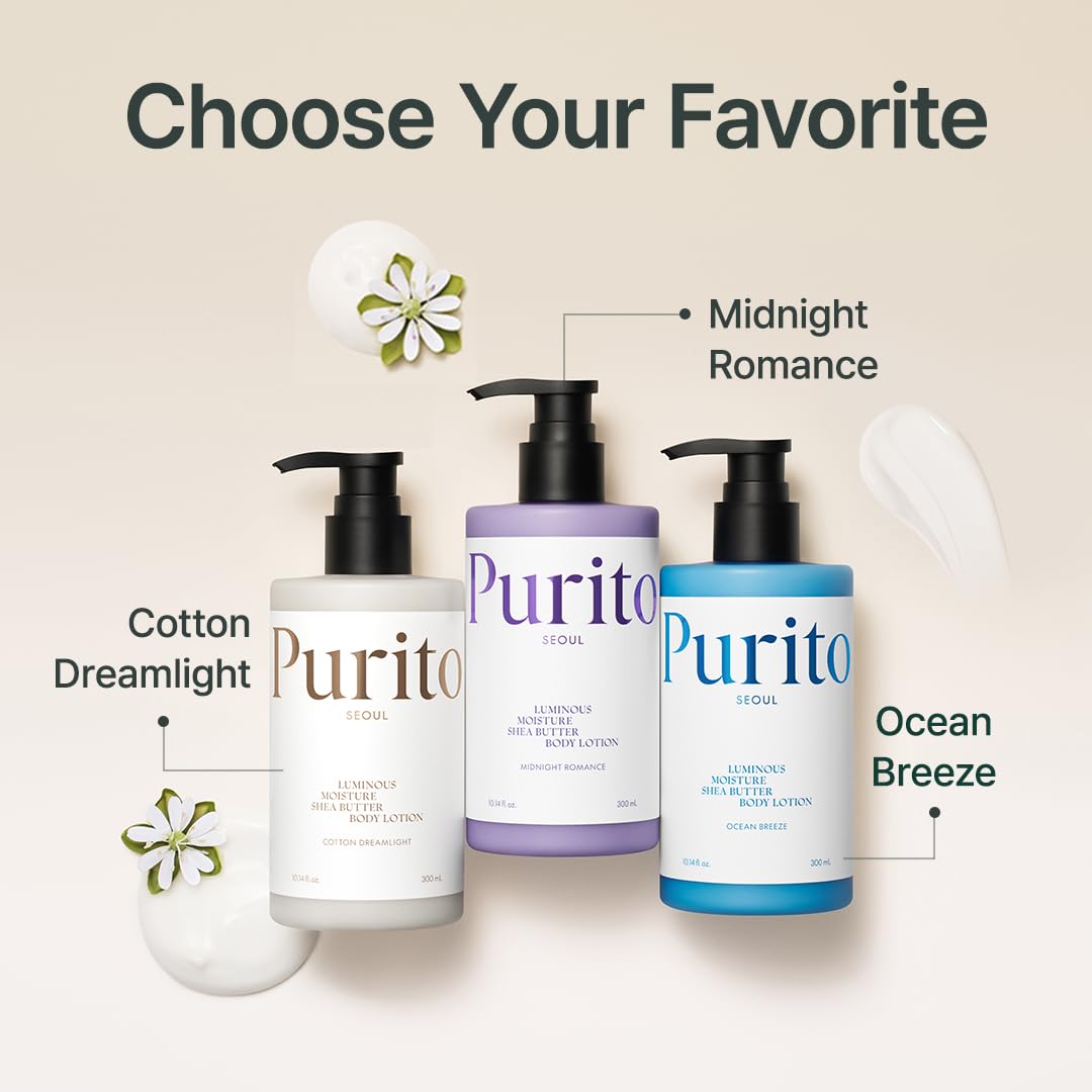 PURITO Luminous Moisture Shea Butter Body Lotion Cotton Dreamlight 300ml