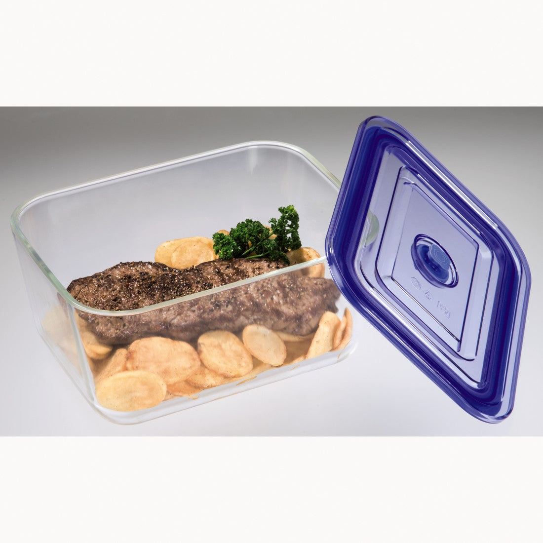 XAVAX 111531 Oven Dish/Food Storage Set made of Glass, 2 pcs., angular, 1500 ml, 3050 ml