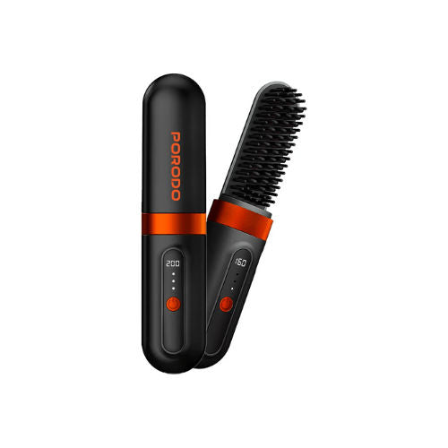 فرشاة تصفيف الشعر المحمولة المزودة بخاصية التسخين من Porodo Lifestyle