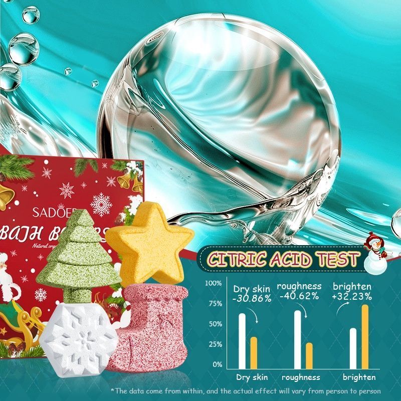 Christmas Bath Salt Ball Gift Set for Deep Cleansing -001-SD12839