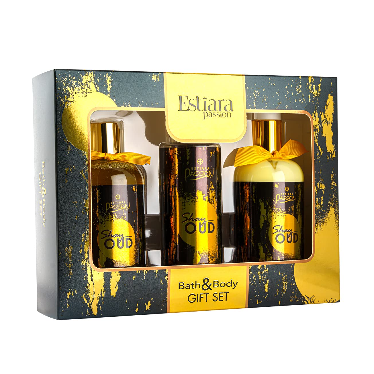 Estiara Passion Shay Unisex Oud Gift Set (Body Lotion 350ml + Body Mist 250ml + Shower Gel 350ml)