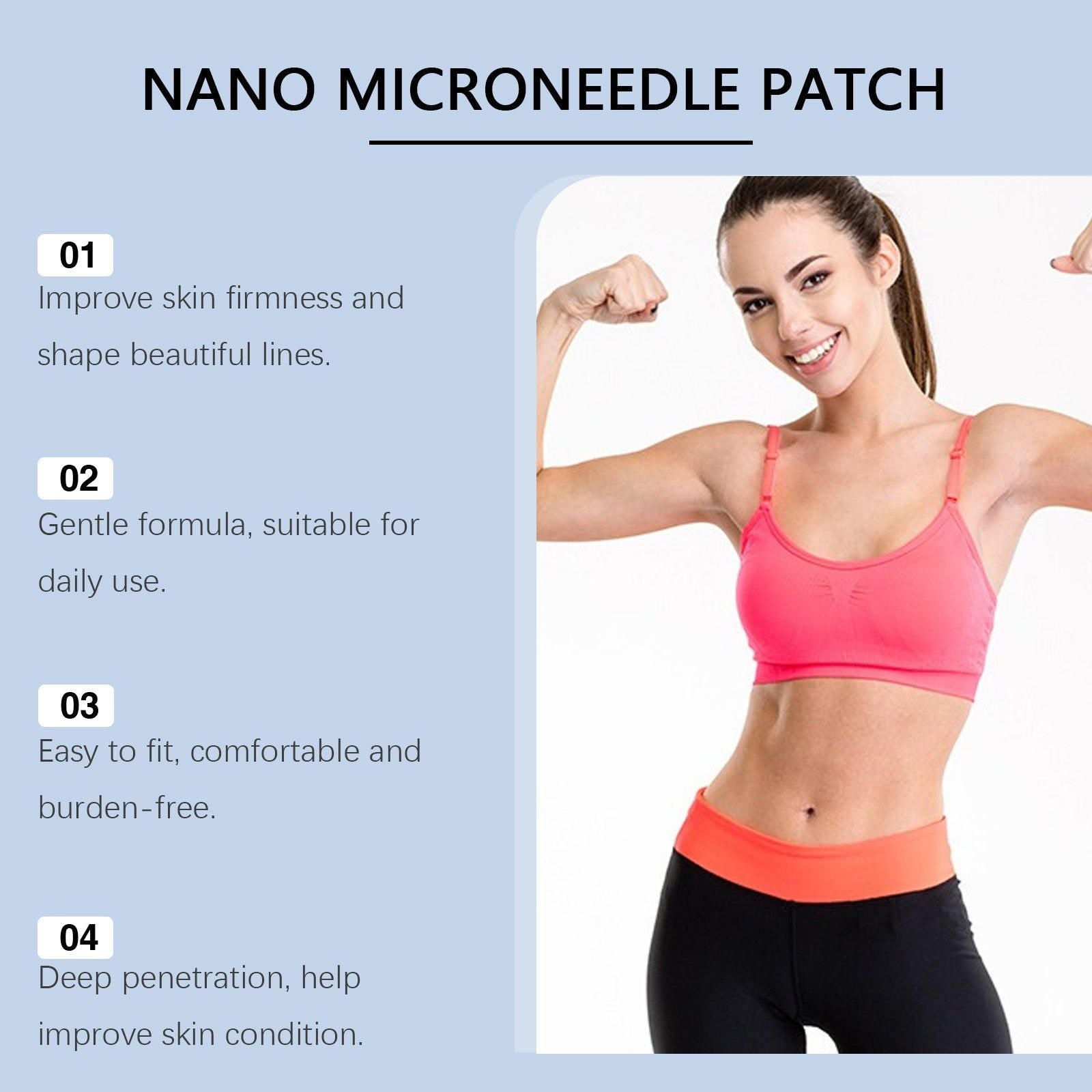 Body Care Patches, Firming & Lightweight, Invisible, Deep Absorption, Natural Ingredients ,4pcs