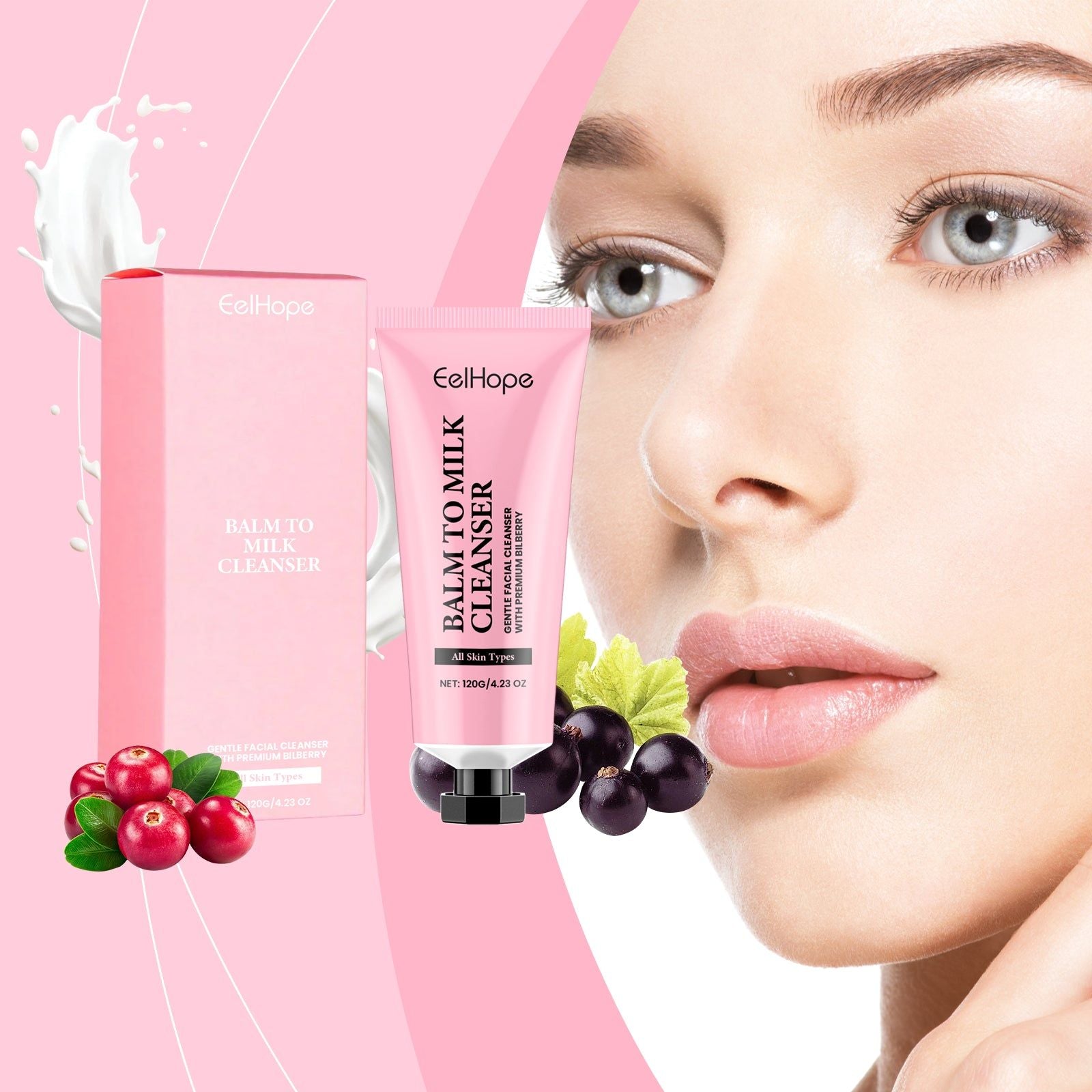 Deep Moisturizing Facial Cleansing, Gentle, Hydrating, Pore Purifying, Non-Tight Skin ,120g