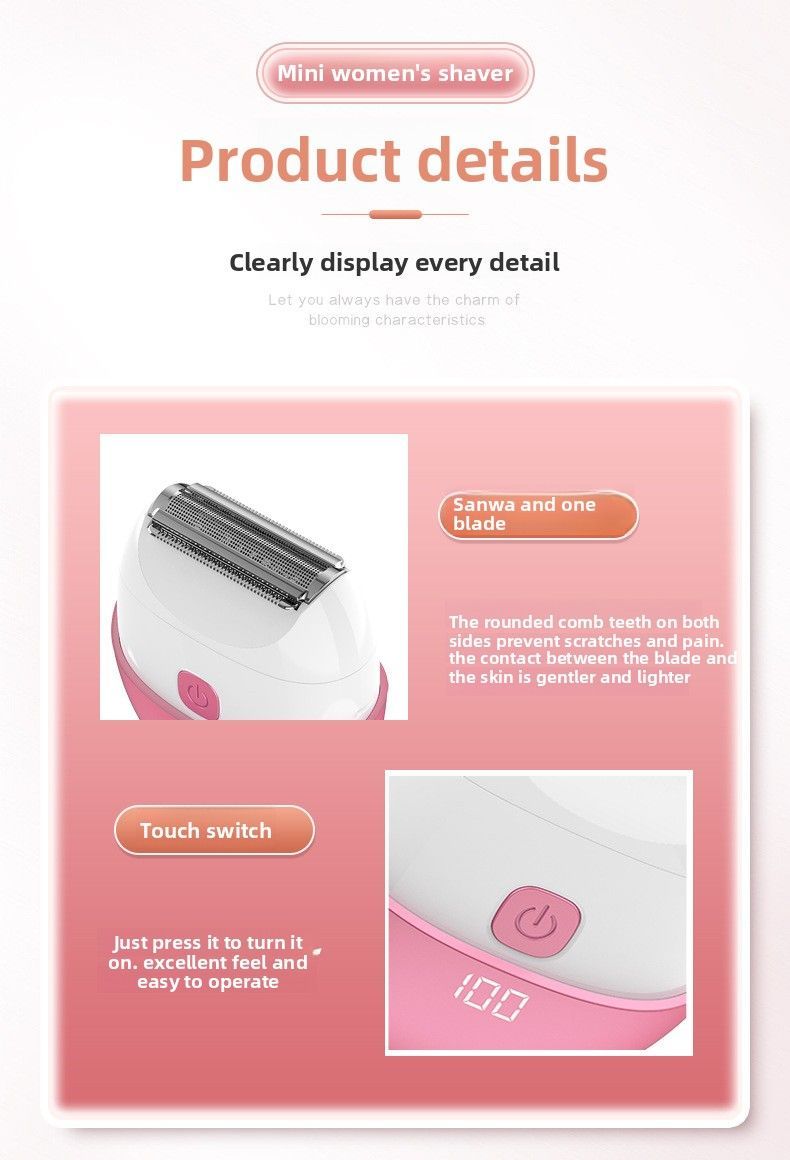 Portable Women's Hair Removal Trimmer