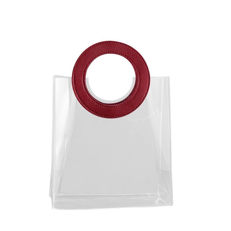 Clear Gift Bag PVC Reusable Gift Bag Waterproof Durable Handbag With Handle