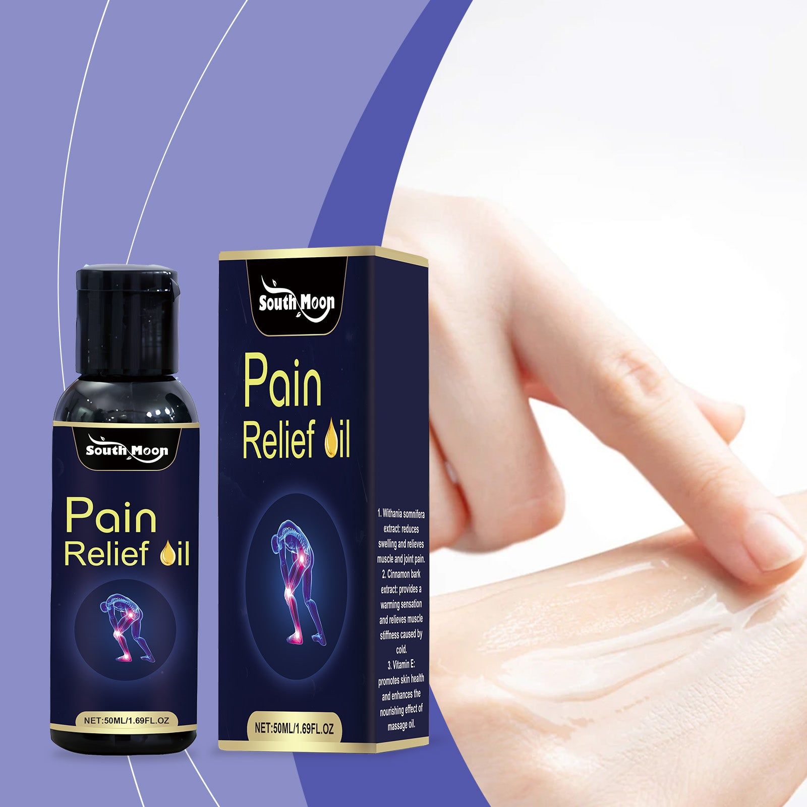 Body Massage Oil, Pain Relief, Moisturizer, Deep Penetration, Joint Care ,50ml