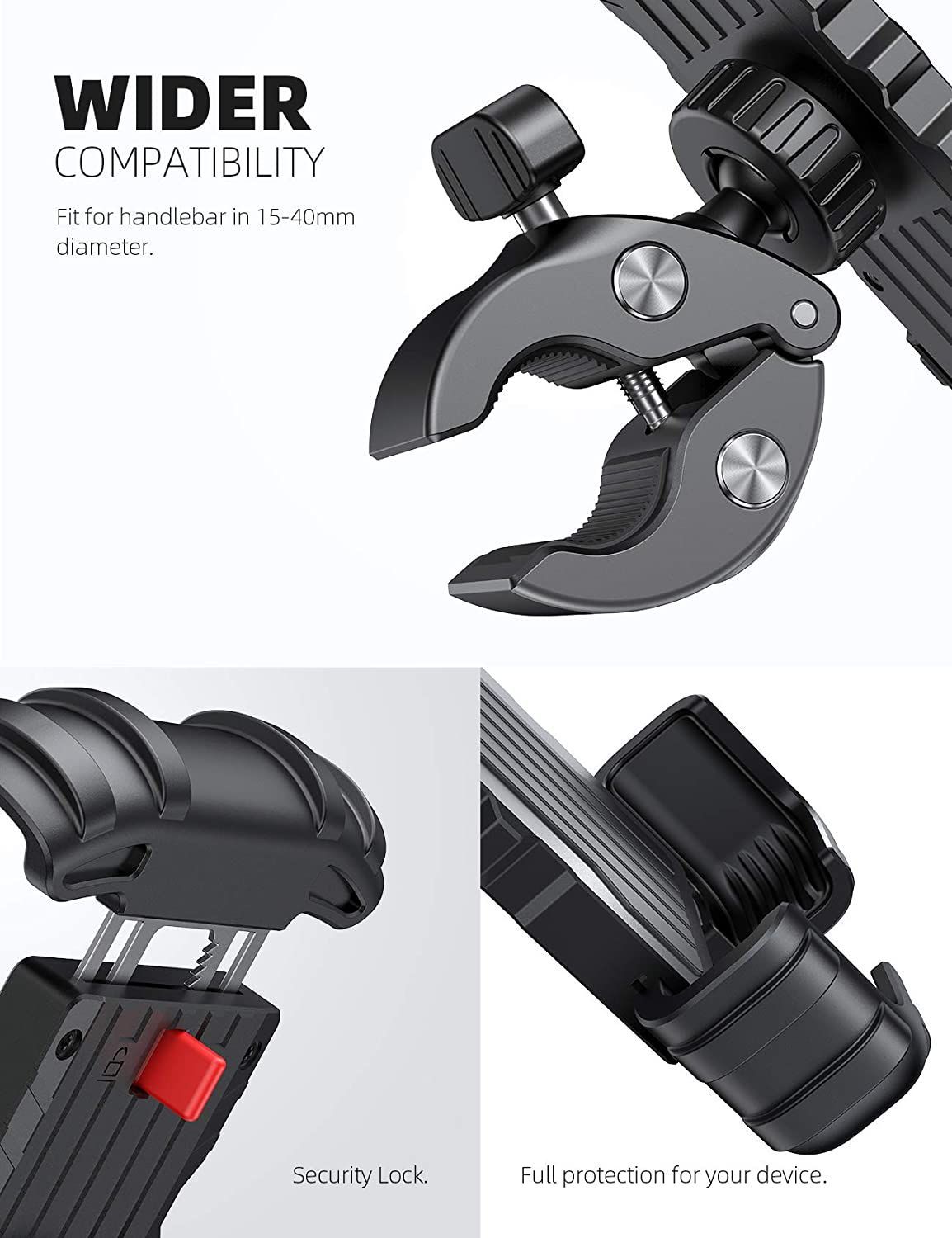 Bike Phone Holder Mount For Motorcycle Handlebars Phone Clamp Scooter