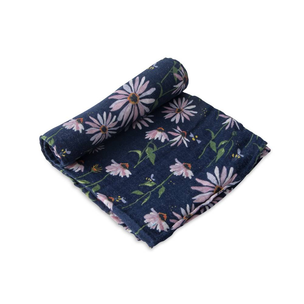 Little Unicorn - Cotton Muslin Swaddle - Dark Cone Flower