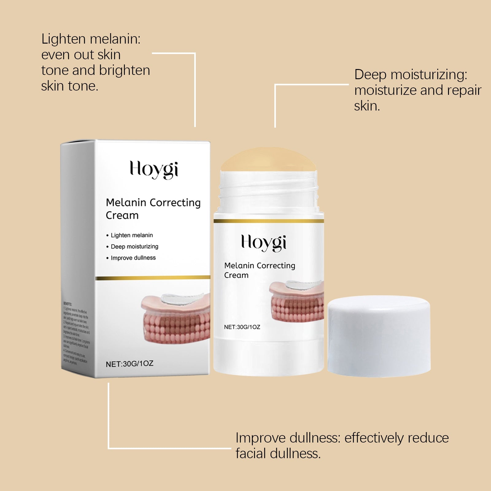 Nourish and Moisturize Face Stick, Skin Repair, Brightening, Hydrating, Natural Glow ,30g