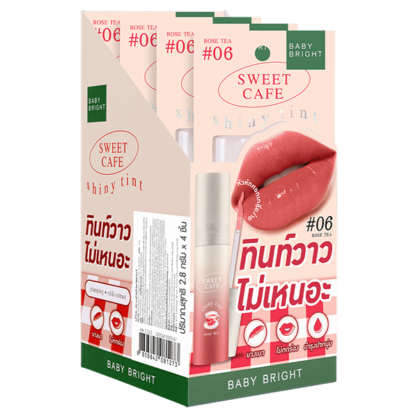 SWEET CAFE SHINY TINT 2.8G BABY BRIGHT (M) #06 ROSE TEA