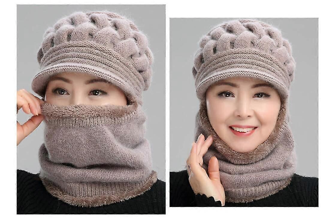 Winter Hat For Women, Winter Beanie Hat Scarf Slouchy Snow Knit Skull Cap For Girls zxin