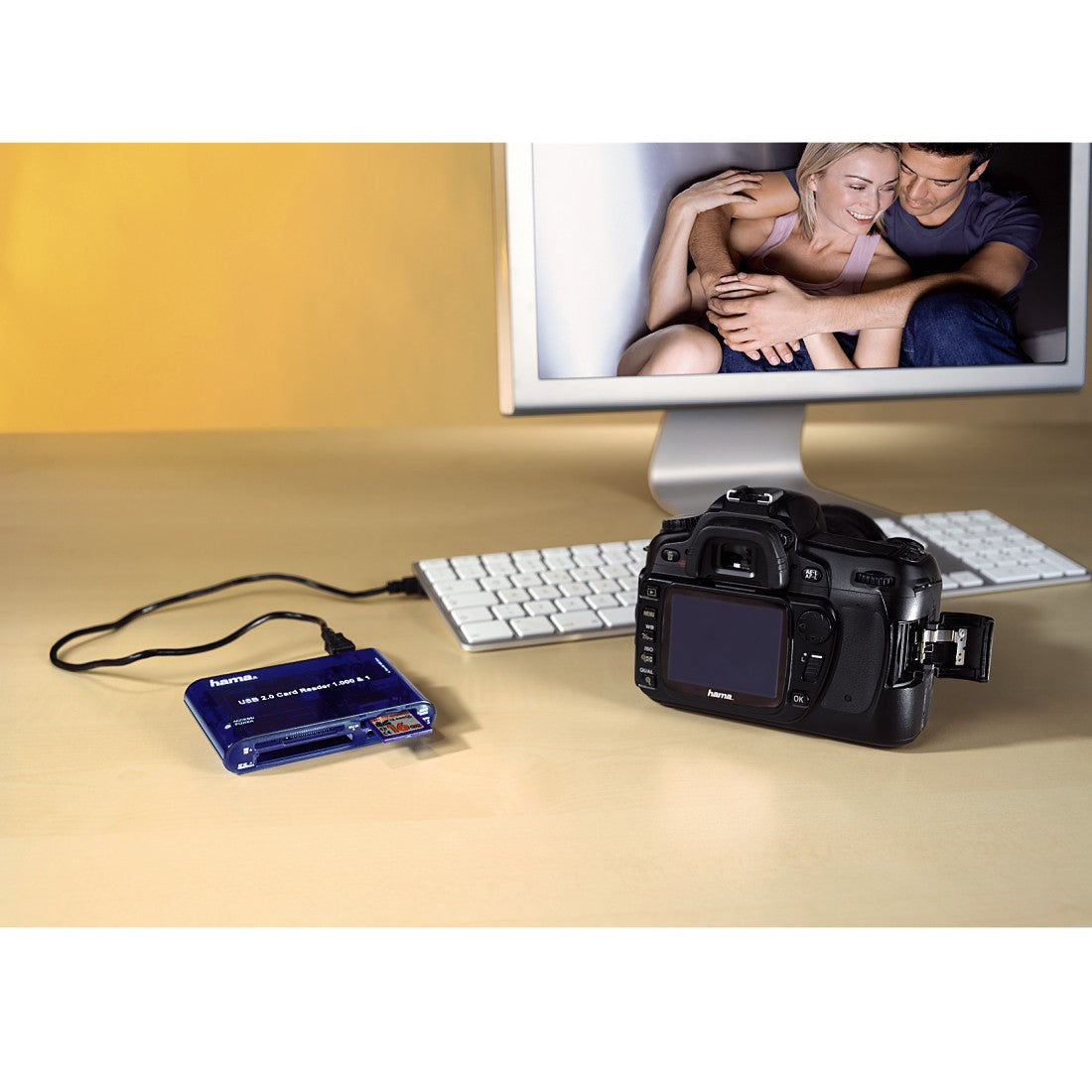 HAMA 55350 MULTICARD READ BLUE