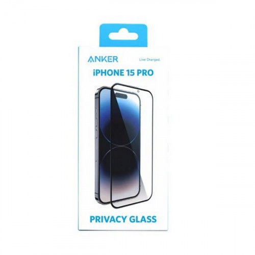 Anker Anti-Fingerprint Privacy Tempered Glass Film For iPhone 15 Pro