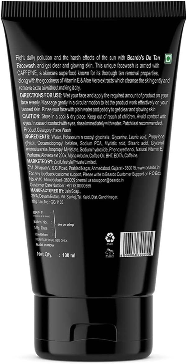 Beardo DeTan Coffee Face Wash 50 dia 100ml