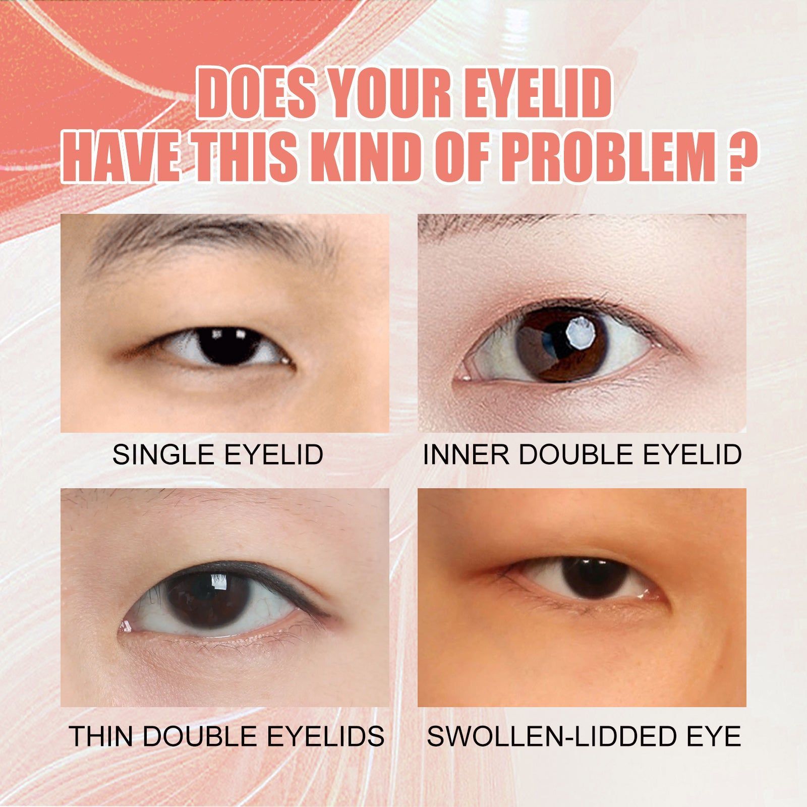 Natural Seamless Breathable Double Eyelid Tape, Waterproof, Invisible, Easy to Use ,1set
