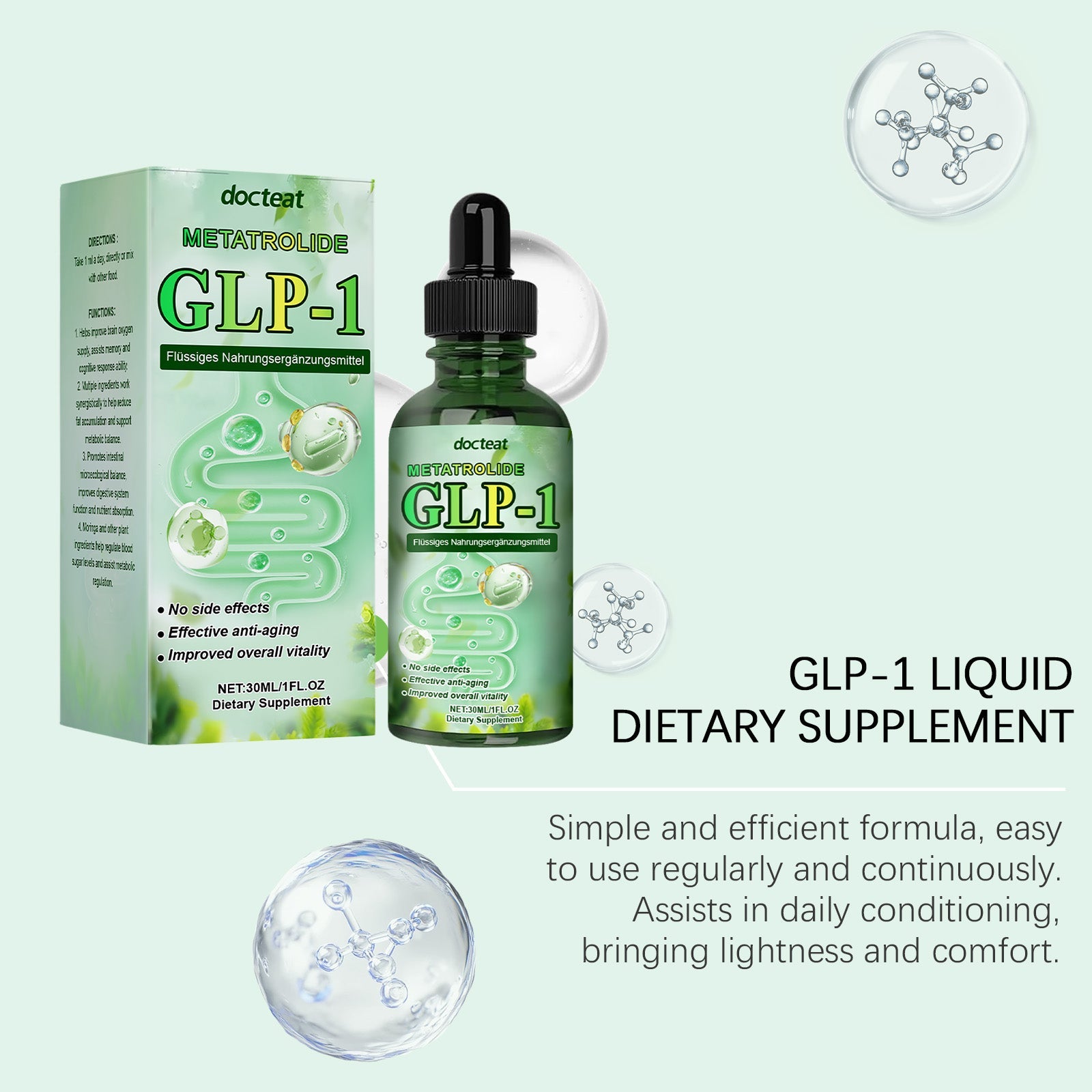 Boost Your Body Care, GLP-1 Drops for Appetite Control, Energy & Digestion ,30ml