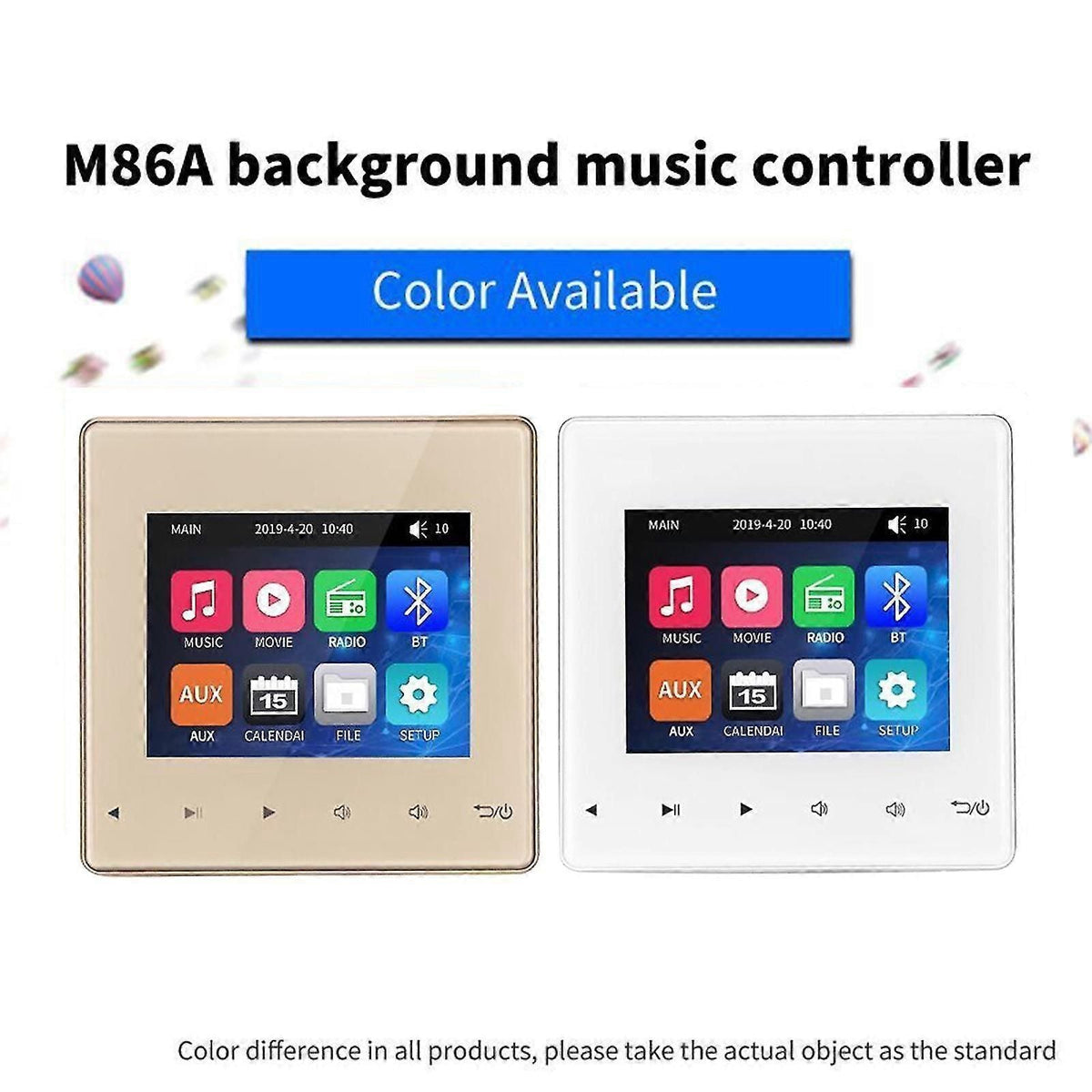 Digital Wall Amplifier Stereo Ceiling Speaker Music Host Bluetooth Touch Key Jy zxin