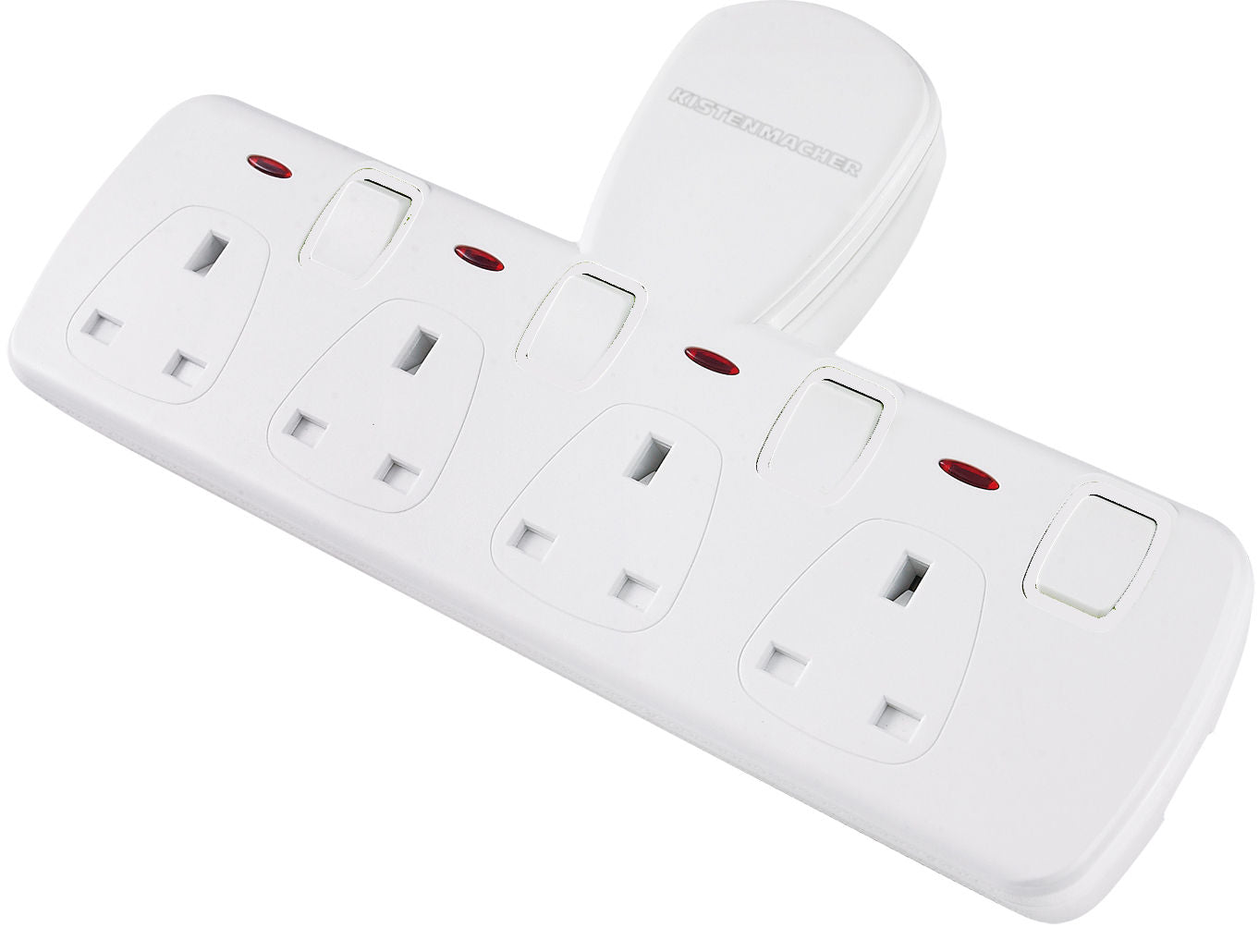 Kistenmacher EGK604B 4Way Wall Socket Adapter