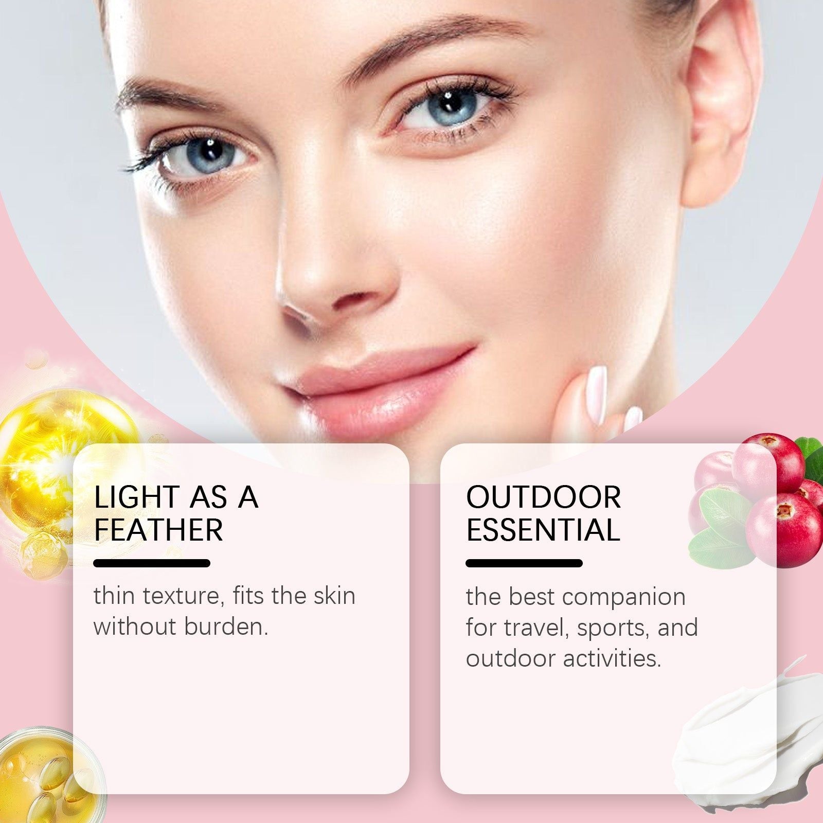 Brightening Protective Cream for Summer, SPF 50, Skin Care, Moisturizer, Personal Care ,100g