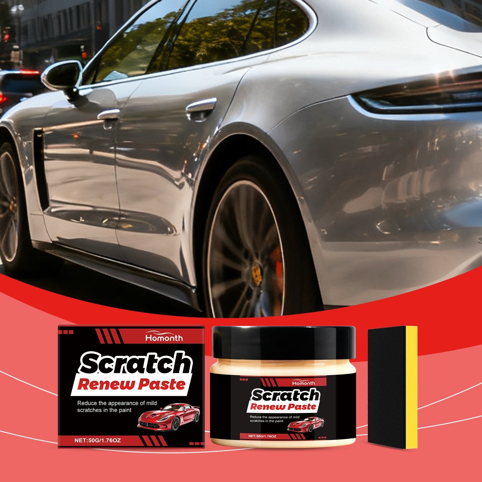 Car Scratch Care Cream, Car Care Essential for Flawless Paint, Scratch Repair ,1set
