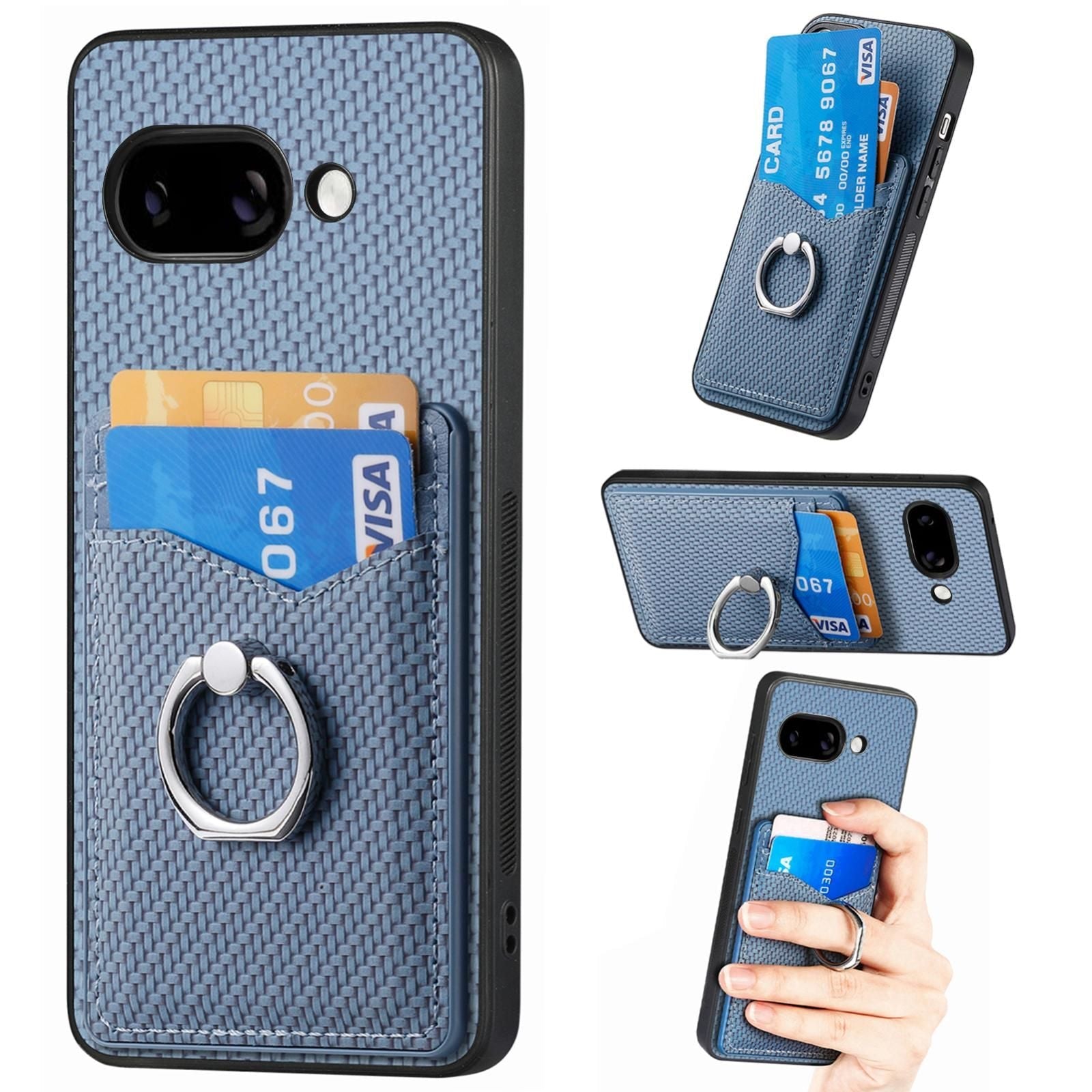 Card Wallet Ring Phone Case For Google Pixel 9a