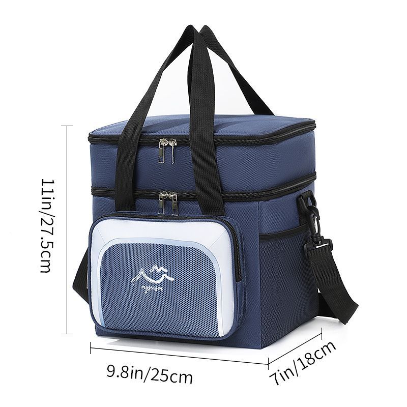 Double Layer Oxford Insulated Lunch Cooler Tote