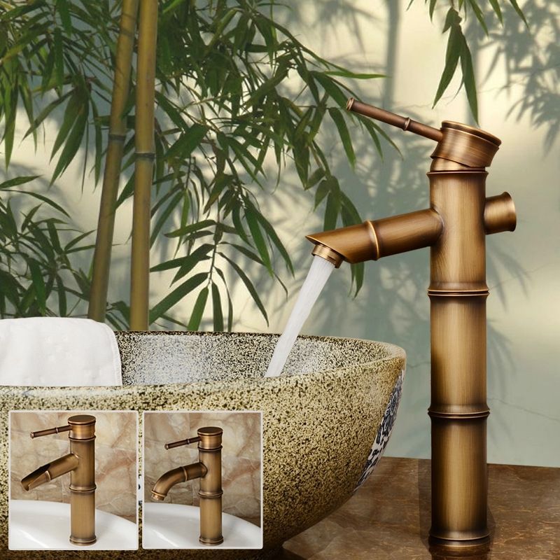 Antique Retro Hot Cold Water Copper Faucet Breaking 2 Knots