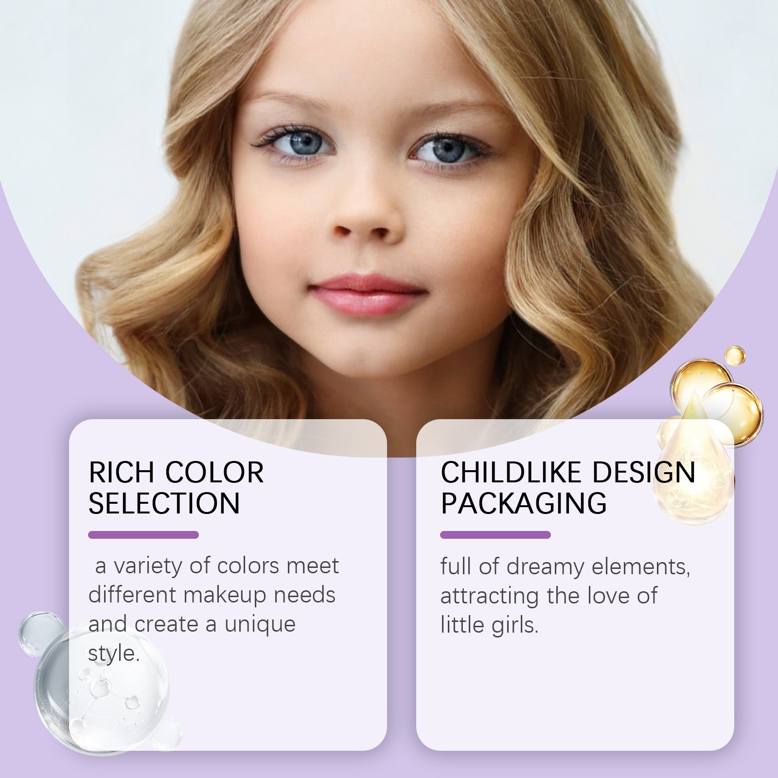 Children's Makeup Gift Box, Dreamy Colorful Set, Safe Non-Toxic, Perfect for Kids ,1set