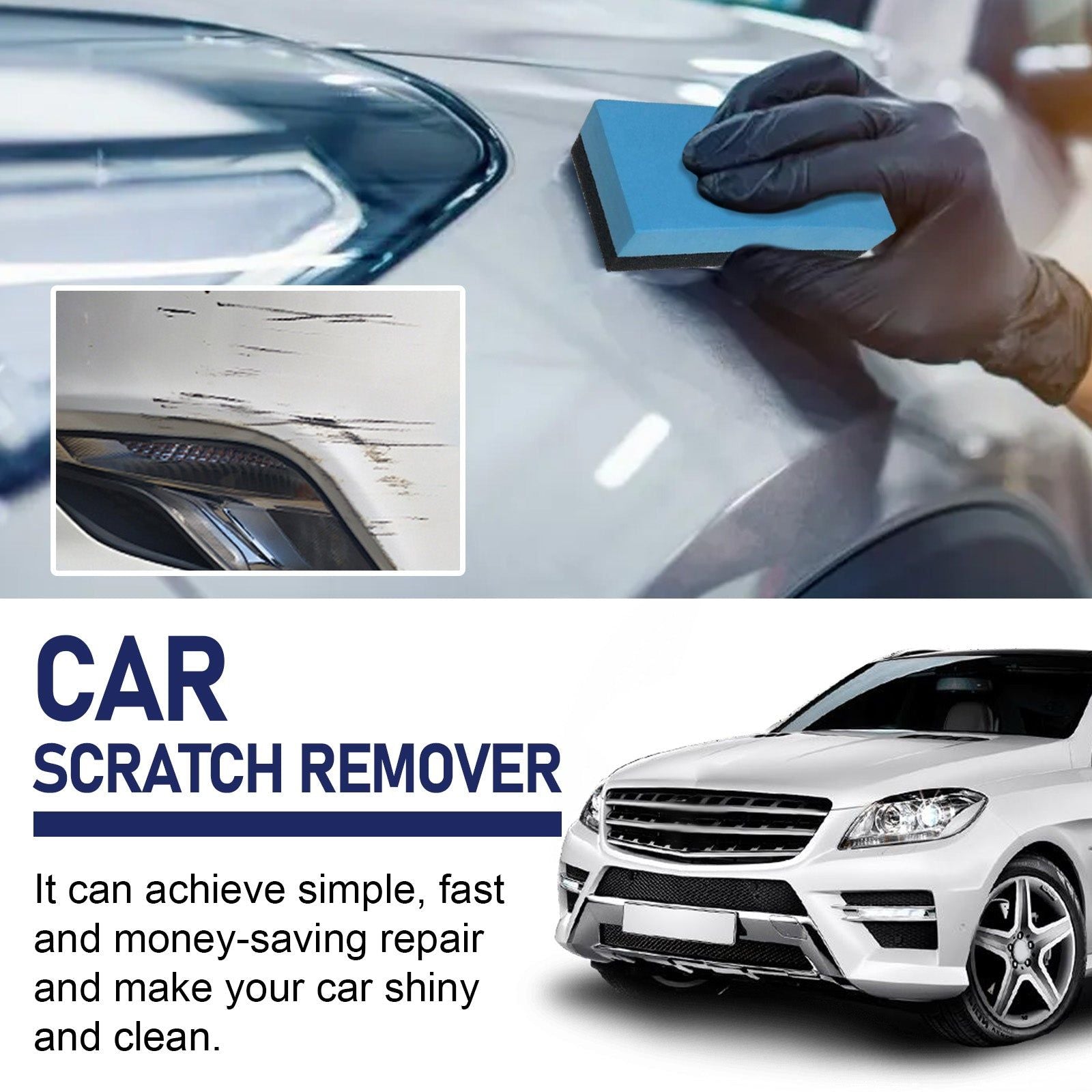 Car Scratch Repair Kit, Fast Scratch Remover, Car Paint Touch Up, Easy Polishing Solution ,1set