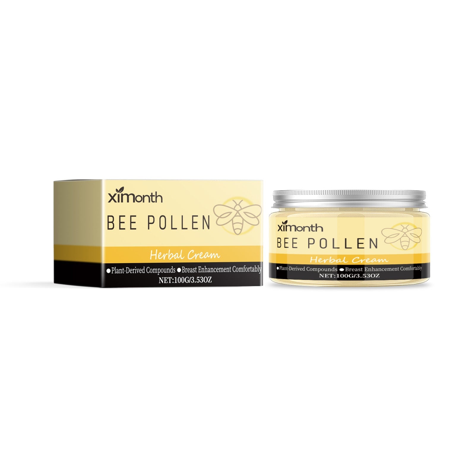 Bee Pollen Breast Enhancement Cream, Natural Firming, Hormone Balance, Curves, 146g ,100g