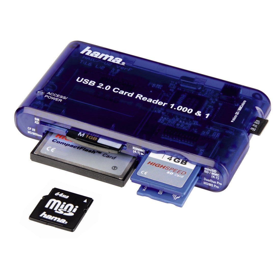 HAMA 55350 MULTICARD READ BLUE