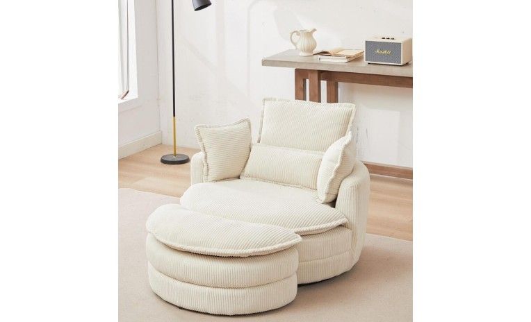 Sofa Arm Chair with Ottoman #K019-1