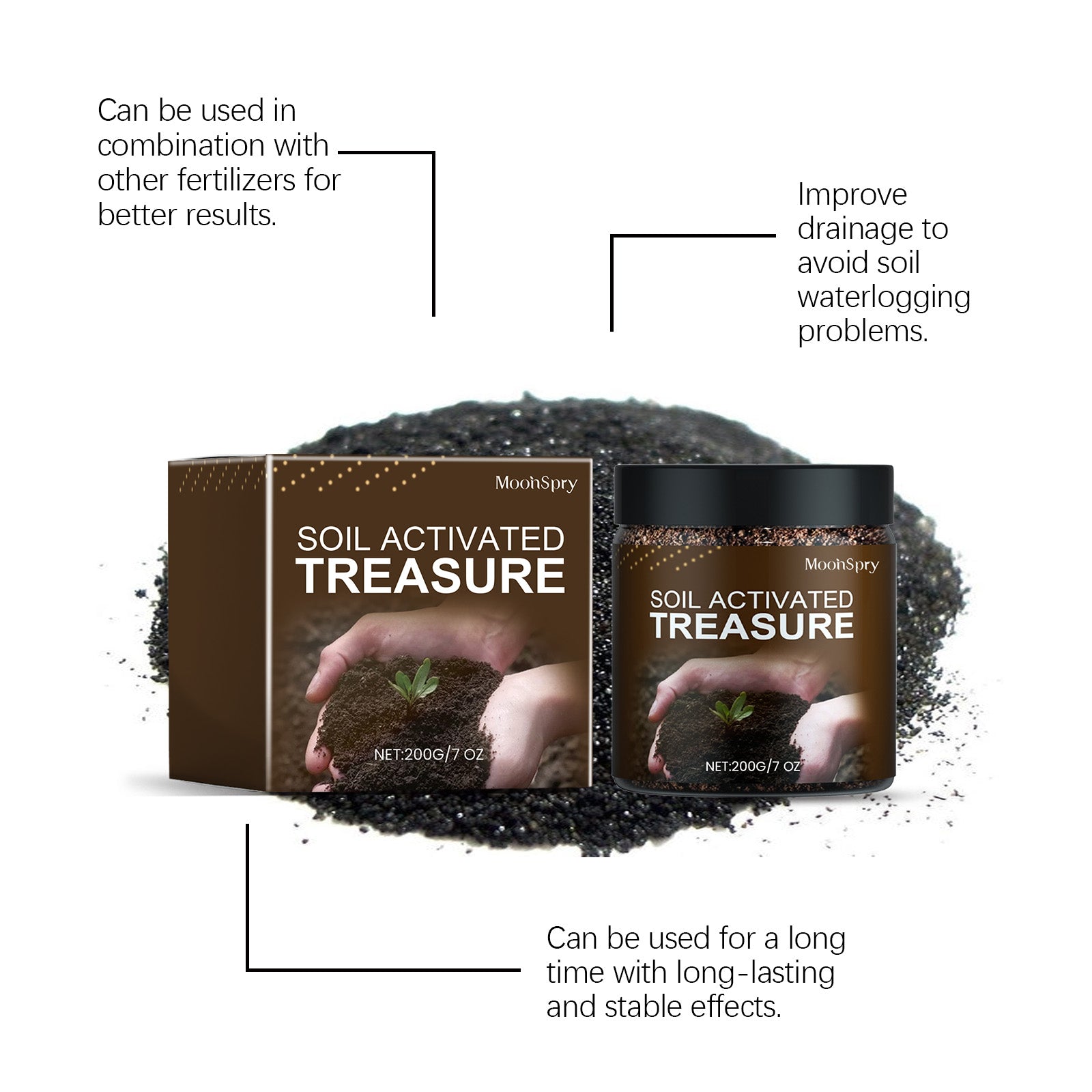 Boost Plant Growth with Soil Activator, Carbon Fixing, Root & Soil Health ,200g