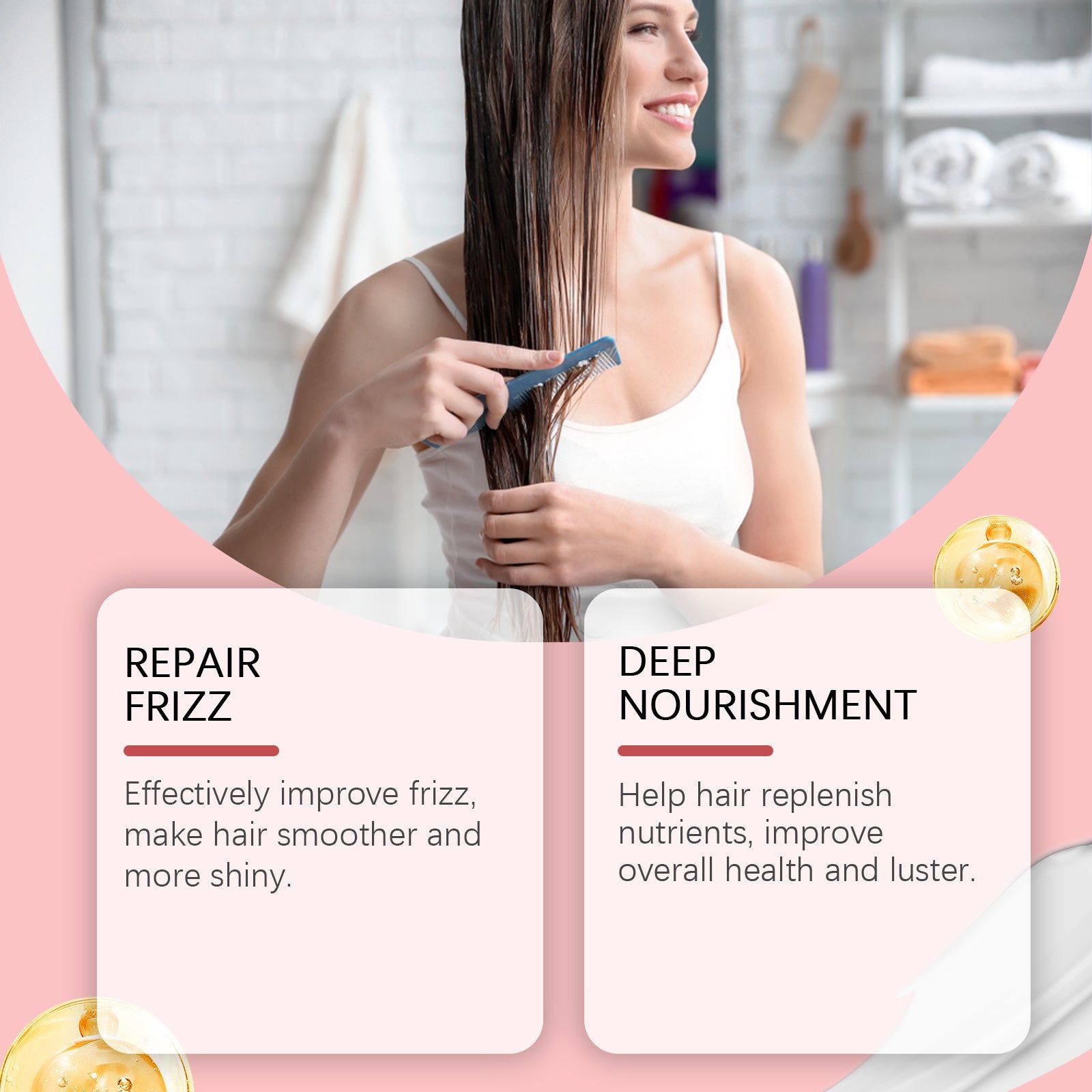 Argan Oil Hair Mask for Deep Hydration, Frizz Control, Shine Boost ,150g