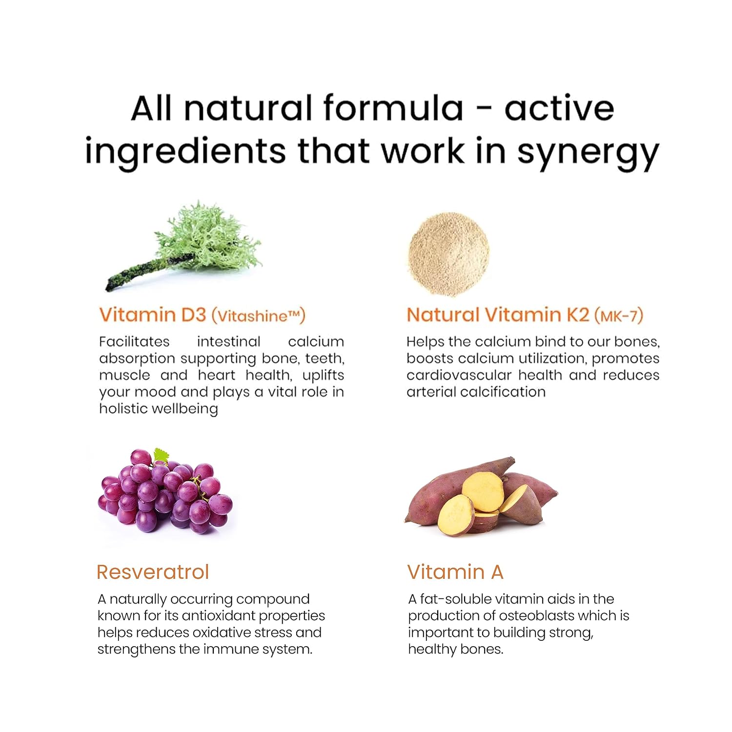 Wellbeing Nutrition D3 + K2 Melts with Organic Virgin Coconut Oil & Astaxanthin (30 Oral Strips)