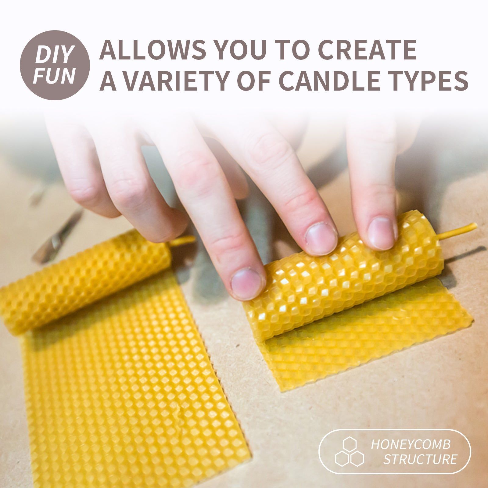 Create Eco-Friendly Beeswax Tablets for DIY Candles, Kids Craft, Holiday Decor ,10pcs