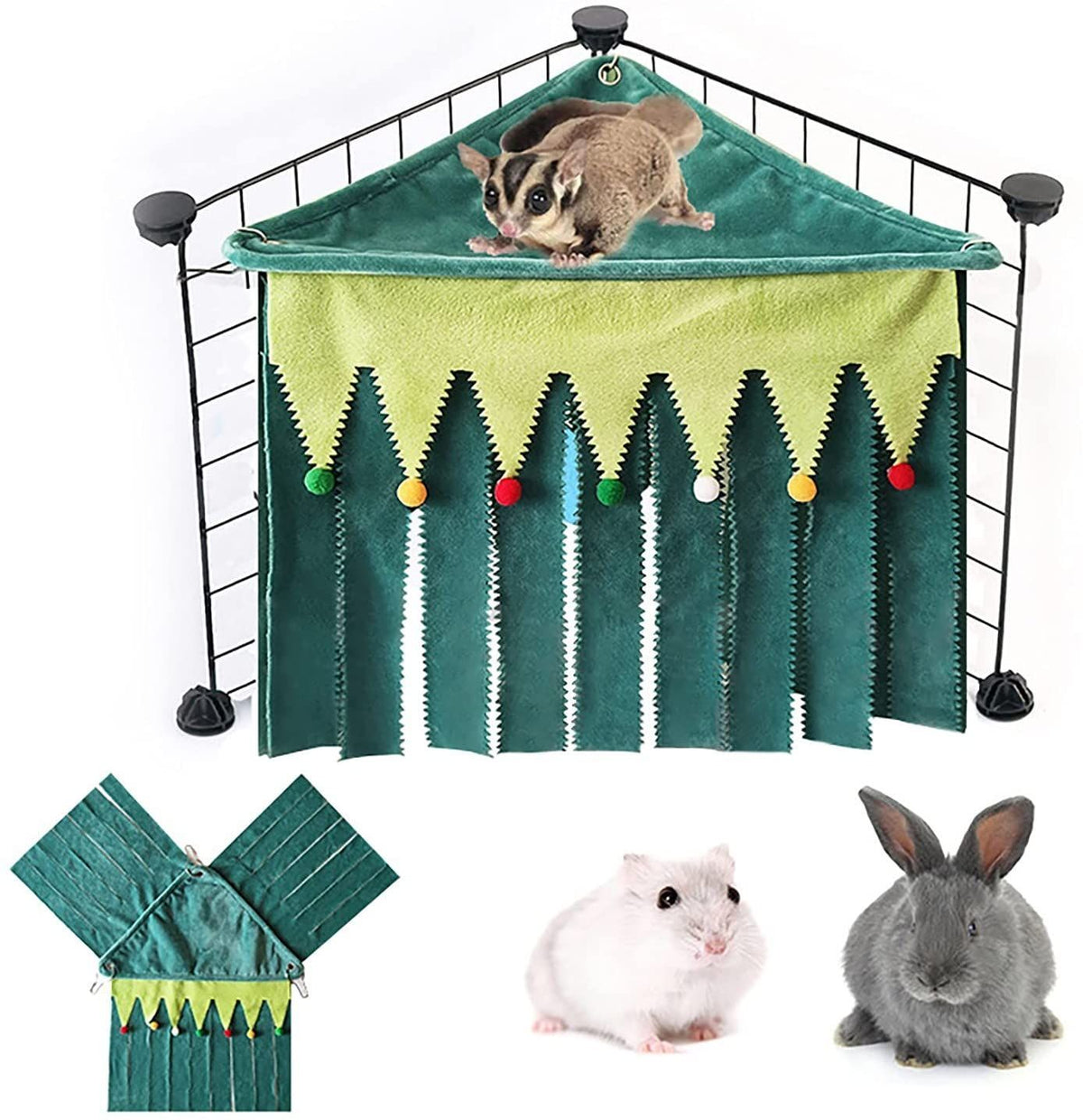 Pets Hammock Small Animal Hanging Bed Hideout Nest Tent For Hamster Guinea Pig Chinchilla