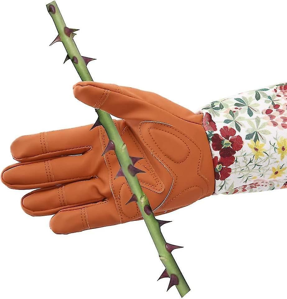 Gardening Rose Leather Gloves Women Extended Pro Gloves Rose Pruning Garden For Mother And Grandmother Gardening Gifts (red)