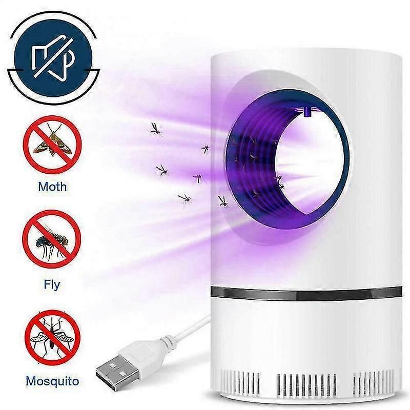 LED Mosquito Killer Lamp USB Rechargeable Outdoor Indoor Photocatalyst Bug Zapper with Air Circulation & Night Light