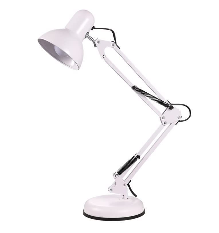 Reading Lamp Adjustable Swing Arm Light Iron Desk Lamp With Clamp Mount USB Port