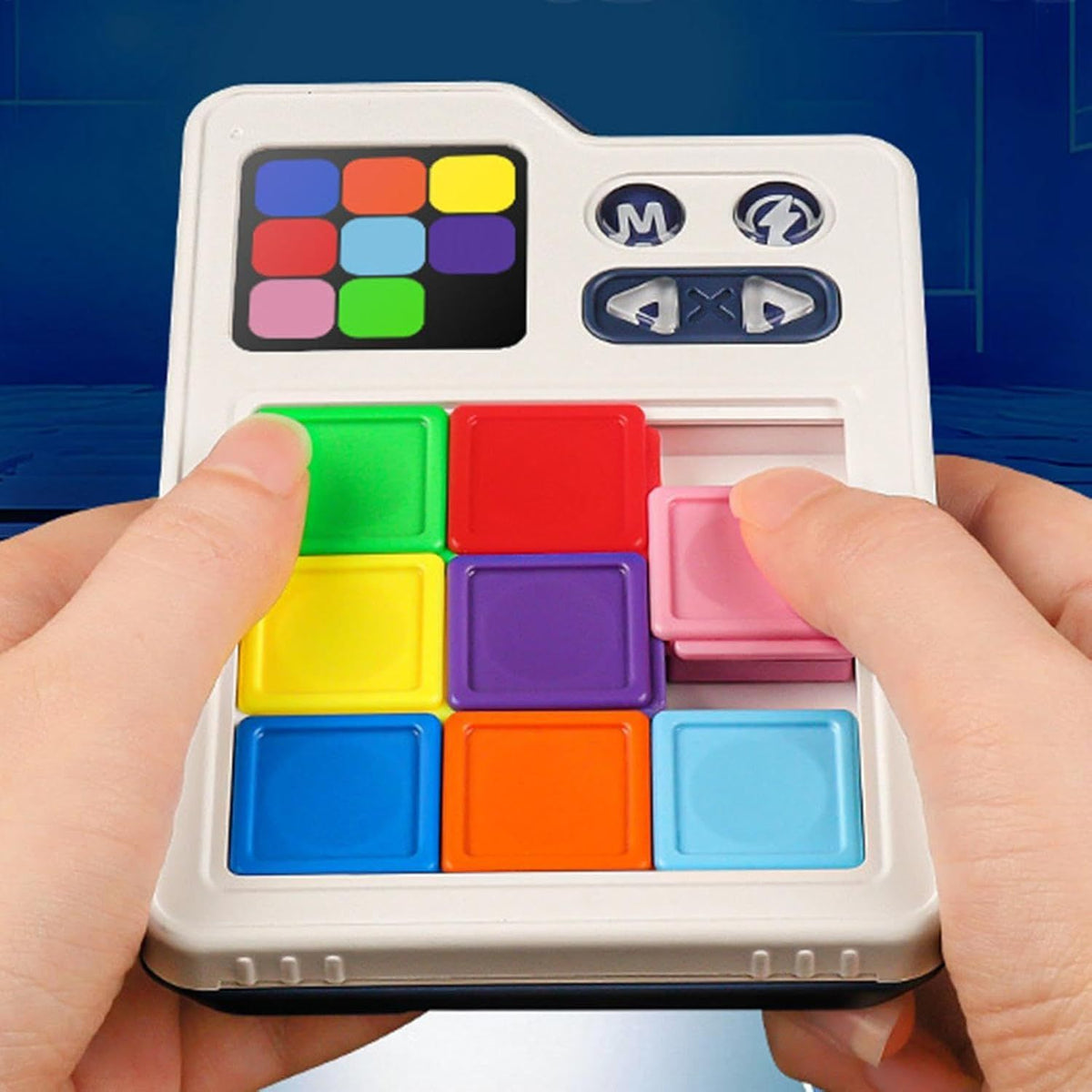 Electronic Block Slide Puzzle Brain Puzzle Game Educational Toys for Over 6 Years Old Kids